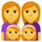 Family: Woman, Woman, Girl, Girl emoji on Emojione